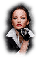 Kaz_Creations Woman Femme Black Pearls Beads - Free PNG