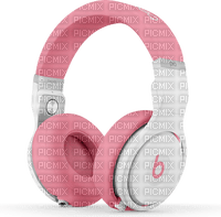 Pink/White Headphones - ilmainen png