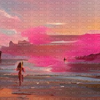 Pink Sunset Beach - nemokama png
