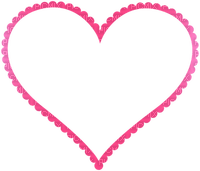 Kaz_Creations Deco Border Heart Love Pink  Frames Frame - png ฟรี