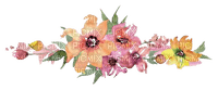 kikkapink autumn flower frame border - PNG gratuit