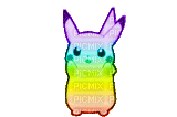 rainbow pikachu - GIF animado gratis