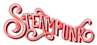 Steampunk.Neon.Text.Red - By KittyKatLuv65 - darmowe png