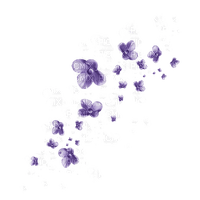 kikkapink deco overlay purple petal flowers - 免费PNG