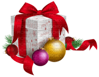 gift present ball rouleau balls kugeln red deco      christmas noel xmas weihnachten Navidad рождество natal tube - PNG gratuit