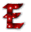 Kaz_Creations Alphabets Red Moving Lights Letter E