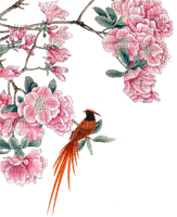 loly33 fleur oiseaux - PNG gratuit