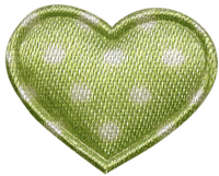 Polkadot Heart green - png ฟรี