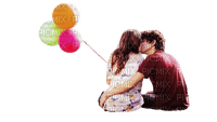 couple,balloons - zdarma png