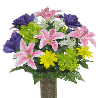 Kaz_Creations Deco Flower Flowers Colours Vase - png gratuito