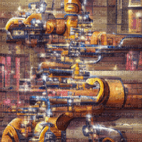 Modern Steampunk Background - Gratis geanimeerde GIF
