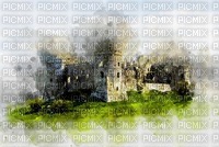 MMarcia aquarela castelo fundo - ücretsiz png