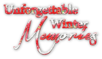 soave text winter memories red white - besplatni png
