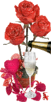 розы,шампанское - Free animated GIF