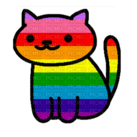 Rainbow cat - zdarma png