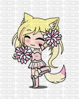 Kawaii cat girl cheerleader - PNG gratuit