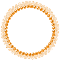Orange Pearls Frame - besplatni png