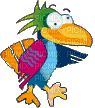crazy bird - GIF animado gratis