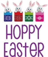 Kaz_Creations Easter-Text-Hoppy-Easter - PNG gratuit