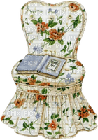 Floral Armless Chair - gratis png