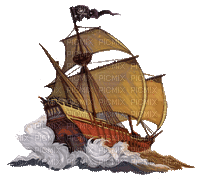 pirate ship bp - GIF animasi gratis
