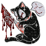 evil cat - Безплатен анимиран GIF