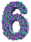 Kaz_Creations Numbers Colourful 6 - png gratuito GIF animata