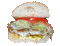 rotating chicken sandwich 2 - GIF animado grátis Gif Animado