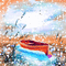 Ve / BG / anim.pond.boat.blue.orange.idca - Darmowy animowany GIF animowany gif