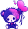 ♡§m3§♡ vday popart bear cute purple - zdarma png animovaný GIF