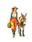 femme/donkey - безплатен png анимиран GIF