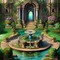 fantasy fountain background - PNG gratuit GIF animé