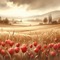 Beige Field with Red Tulips - PNG gratuit GIF animé