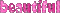 Kaz_Creations Text Beautiful Pink - GIF animado gratis GIF animado