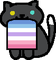 Bigender cat - PNG gratuit GIF animé