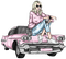 Pink Cadillac Woman - nemokama png animuotas GIF