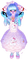 Kawaii pink and blue Easter catboy - darmowe png animowany gif