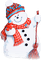 soave deco winter christmas snowman blue orange - PNG gratuit GIF animé