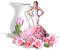 Kaz_Creations Woman Femme Flowers Deco - png gratuito GIF animata