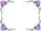 Kaz_Creations Purple Flower Frame - bezmaksas png animēts GIF