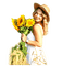 Sunflowers Woman - GIF animé gratuit
