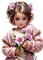 Niña con flores - PNG gratuit GIF animé