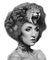 Y.A.M._Art Fantasy woman girl black-white - безплатен png анимиран GIF