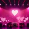 Pink Music Stage with Hearts - besplatni png animirani GIF