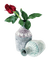 vintage vase wirh rose - gratis png geanimeerde GIF