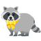 raccoon emoji bow - безплатен png анимиран GIF