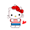 Hello Kitty marin dansant - Zdarma animovaný GIF animovaný GIF