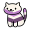 Neko Atsume queer chevron Pride cat - nemokama png animuotas GIF