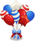 Kathleen Reynolds 4th July American USA Balloons - безплатен png анимиран GIF