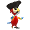 pirate parrot sword fighting - GIF animado grátis Gif Animado